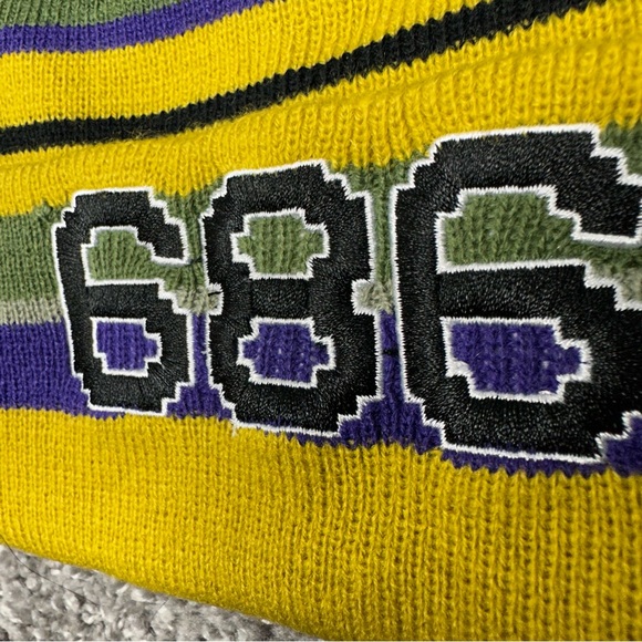 686 Big Stripes Beanie Unisex Outdoor Hat Citron One Size Fits All M1WBNE03 - Picture 3 of 6